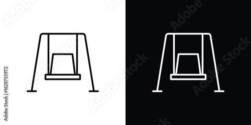 Porch swing icon for app. Thin line signs.