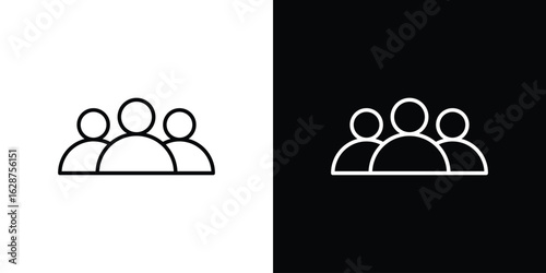 people icon for app. Thin line signs.