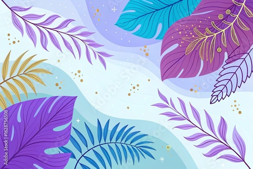 tropical leaves background	