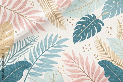 tropical leaves background	