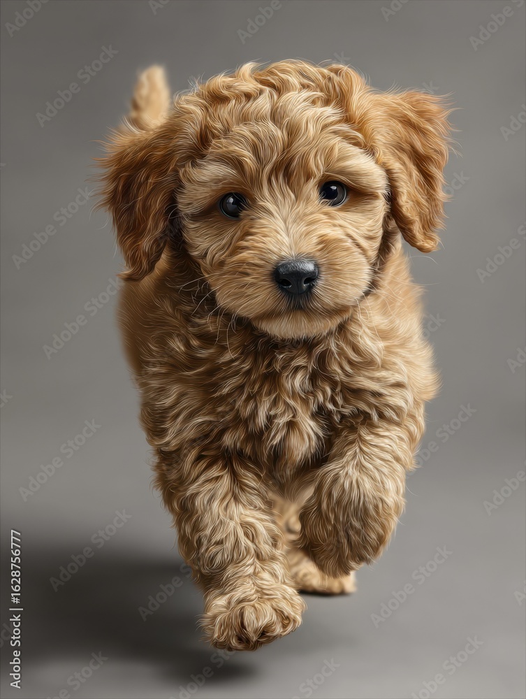 Fototapeta premium playful golden doodle puppy