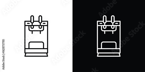 Ice cream maker icon for app. Thin line signs.