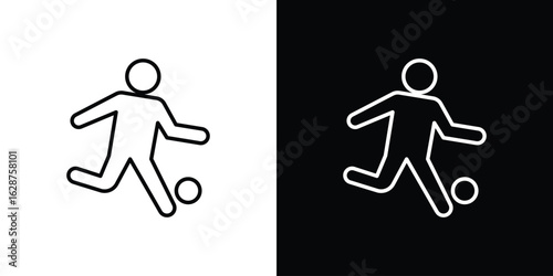 Escape icon for app. Thin line signs.