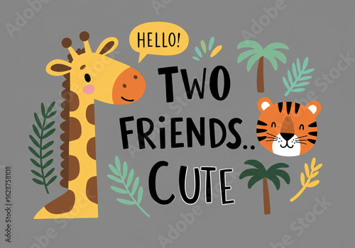 Two Cute Friends A Wonderful Design
