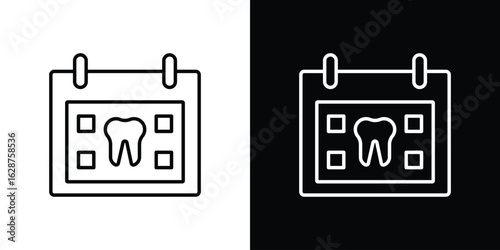 Dental appsointment icon for app. Thin line signs.