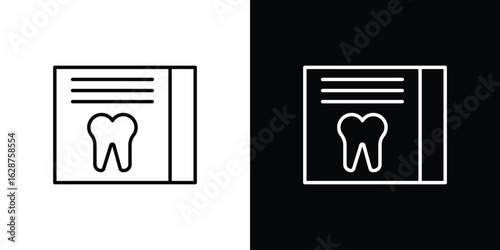 Dental X ray icon for app. Thin line signs.