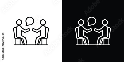 Counsel icon for app. Thin line signs.