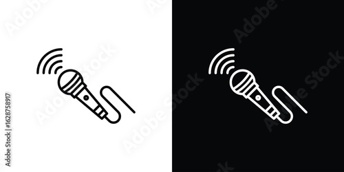 Concert icon for app. Thin line signs.