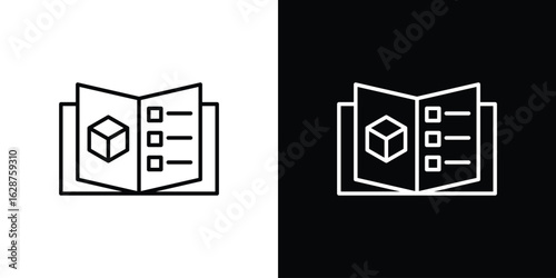 Catalog icon for app. Thin line signs.