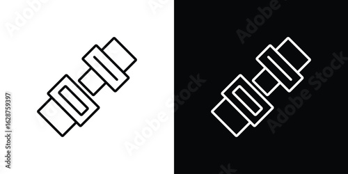 Car seat belt icon for app. Thin line signs.