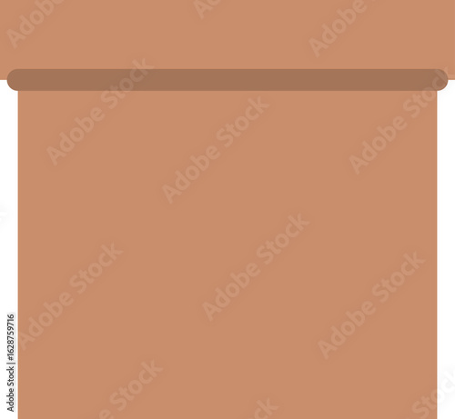 Empty brown clay flower pot