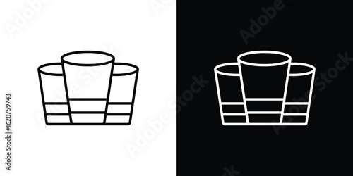 Beer pong icon for app. Thin line signs.