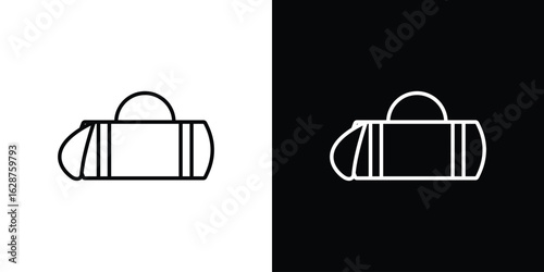 Barrel handbag icon for app. Thin line signs.