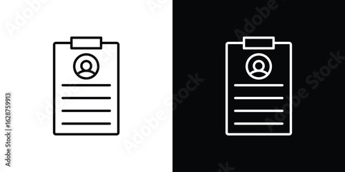 Application form icon for app. Thin line signs.