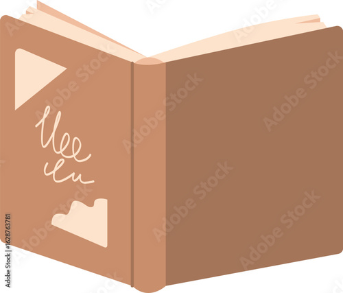 Opened storytelling book vector illustration