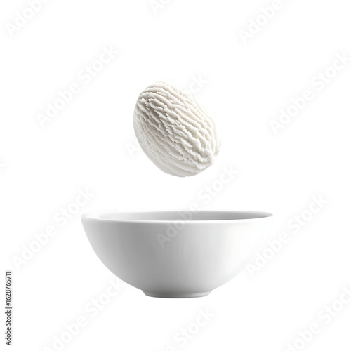 Vanilla ice cream scoop