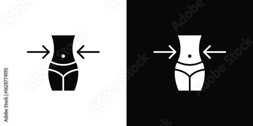 Women waist icon Illustration Pixel vector graphics - Vector.