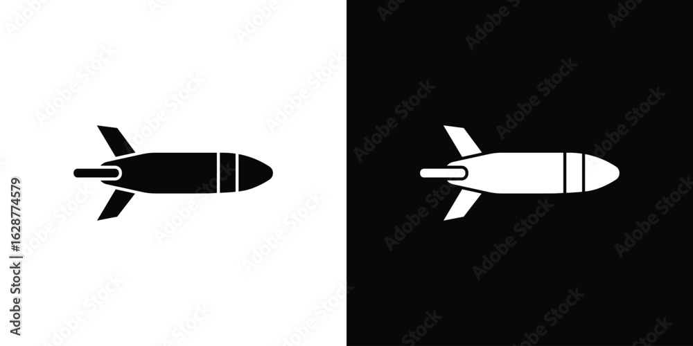 Fototapeta premium Torpedo icon Illustration Pixel vector graphics - Vector.