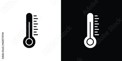 Thermometer icon Illustration Pixel vector graphics - Vector.