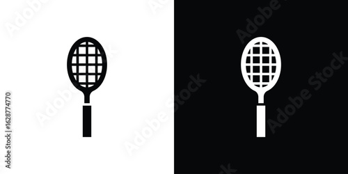 Tennis racket icon Illustration Pixel vector graphics - Vector.