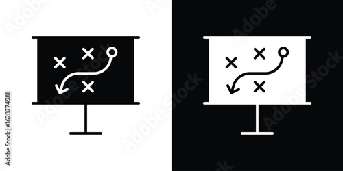 Strategical planning icon Illustration Pixel vector graphics - Vector.