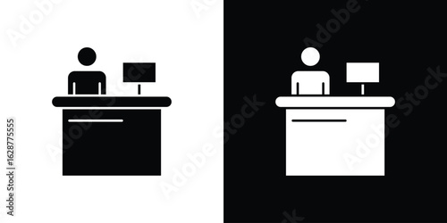 Reception icon Illustration Pixel vector graphics - Vector.