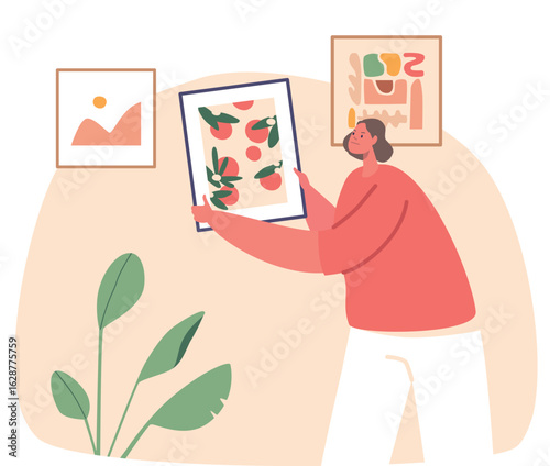 Housewife perfectionist hanging wall picture