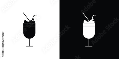 Milkshake icon Illustration Pixel vector graphics - Vector.