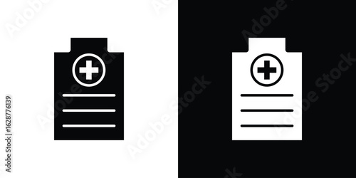 Medical records icon Illustration Pixel vector graphics - Vector.