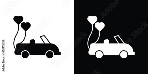 Just married icon Illustration Pixel vector graphics - Vector.
