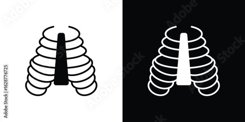 Human Ribs icon Illustration Pixel vector graphics - Vector.