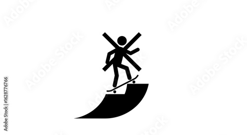 Skateboarder performing tricks on a ramp