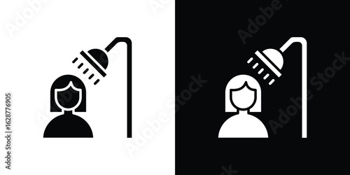 Hair washing icon Illustration Pixel vector graphics - Vector.