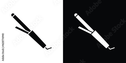 Hair curler icon Illustration Pixel vector graphics - Vector.