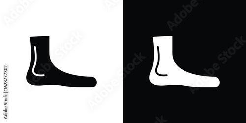Foot side view icon Illustration Pixel vector graphics - Vector.