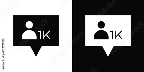 Followers icon Illustration Pixel vector graphics - Vector.