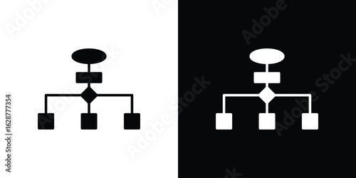 Flowchart icon Illustration Pixel vector graphics - Vector.