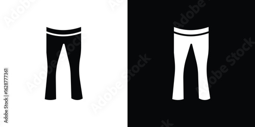 Flare pants icon Illustration Pixel vector graphics - Vector.