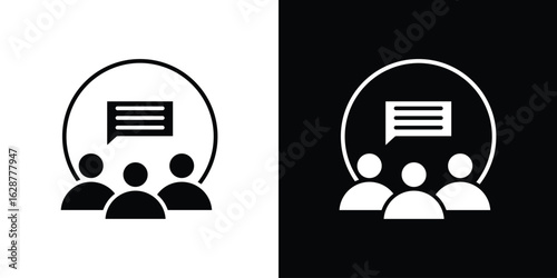 Discussion icon Illustration Pixel vector graphics - Vector.