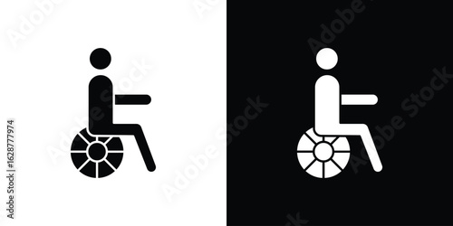 Disabled icon Illustration Pixel vector graphics - Vector.
