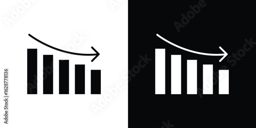 Decrease icon Illustration Pixel vector graphics - Vector.