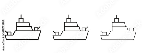 Warship icon element Illustration. Trendy Symbol for Design