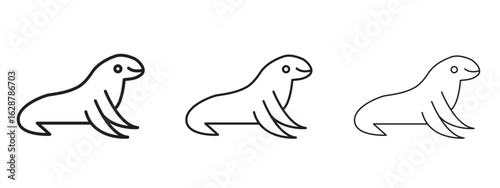 Sea lion icon element Illustration. Trendy Symbol for Design