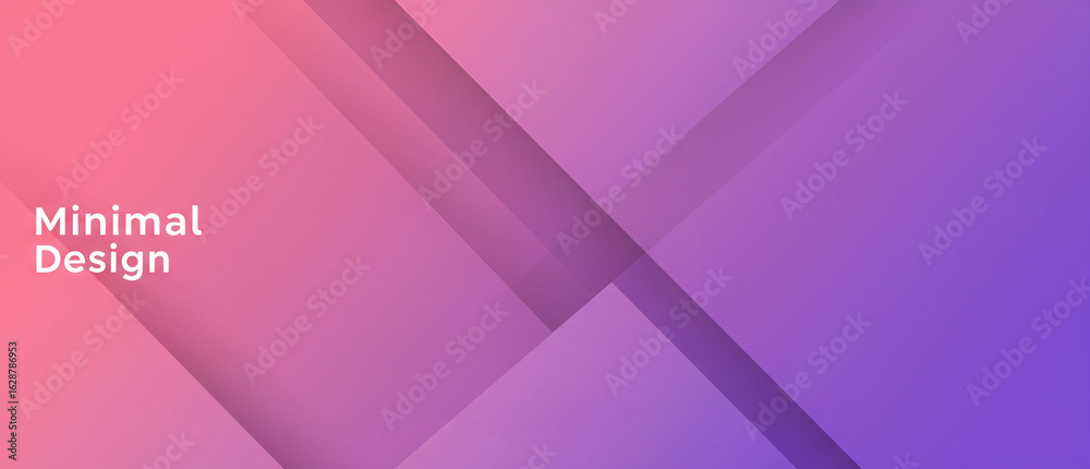 Obraz premium Minimal Gradient Geometric Abstract Background – Modern Pink and Purple Diagonal Layered Design for Presentations, Templates, Branding, Posters, and Creative Web Graphics