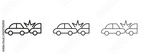 Rear end collision icon element Illustration. Trendy Symbol for Design