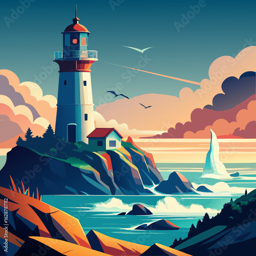 lighthouse on the island