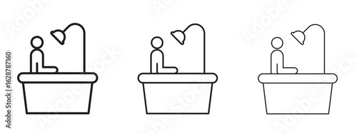 Person Bathing icon element Illustration. Trendy Symbol for Design
