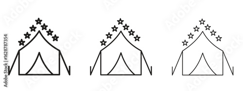 Night camping icon element Illustration. Trendy Symbol for Design