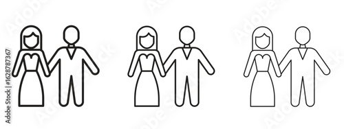 Newlyweds icon element Illustration. Trendy Symbol for Design