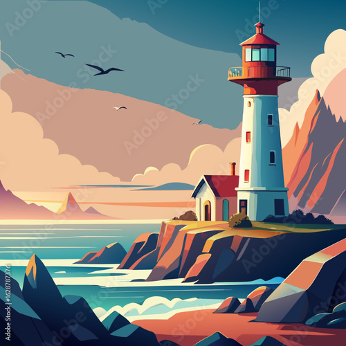 lighthouse on the island